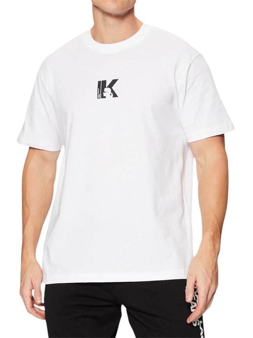 T-shirt uomo bianca in cotone Karl Lagerfeld jeans | A1M17044100